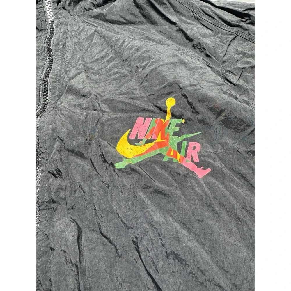 Vtg Nike Air Jordan Jumpman Full Zip‎ Windbreaker Lg Classics Black CV7418-010